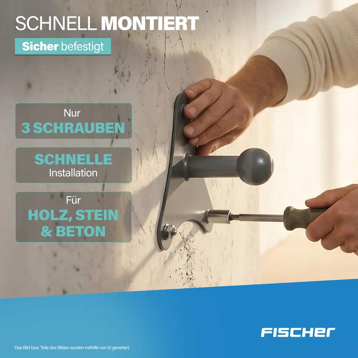 FISCHER Wandhalterung für Kupplungsfahrradträger 5/7