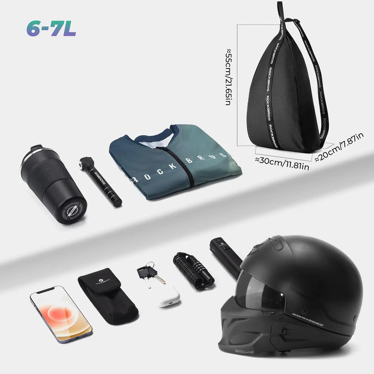 plecak rockbros h34 z uchwytem na kask - czarny 6/6