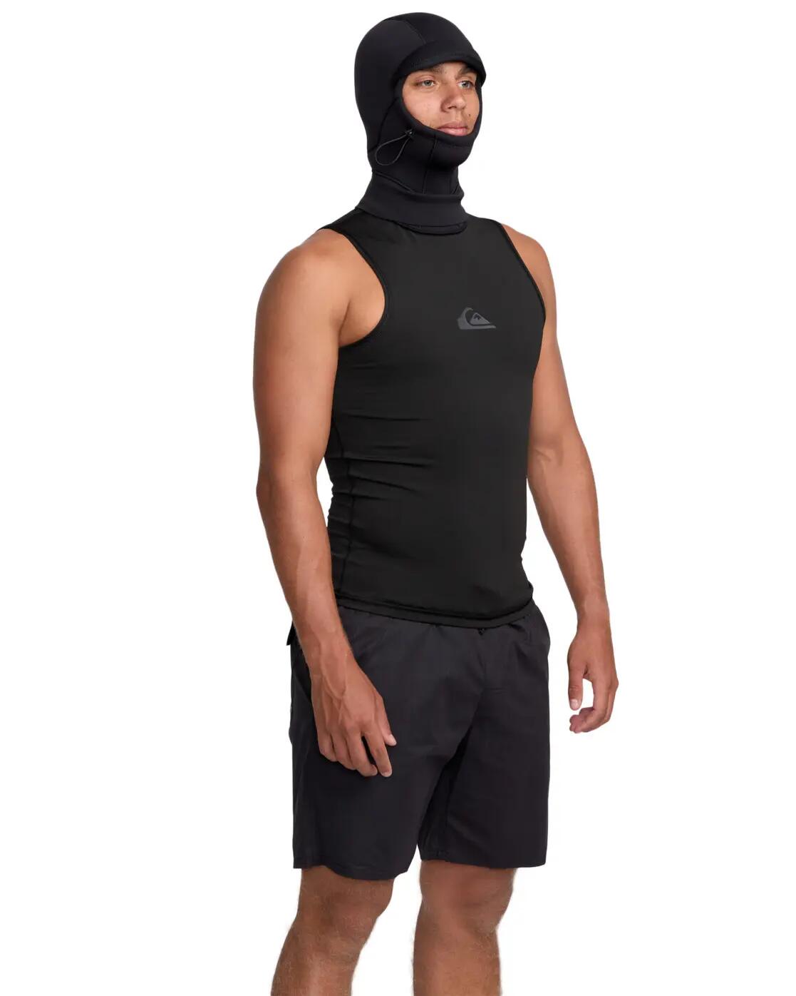 Camiseta de neopreno sin mangas con capucha MARATHON SESSIONS 1MM Negro Hombre 3/4