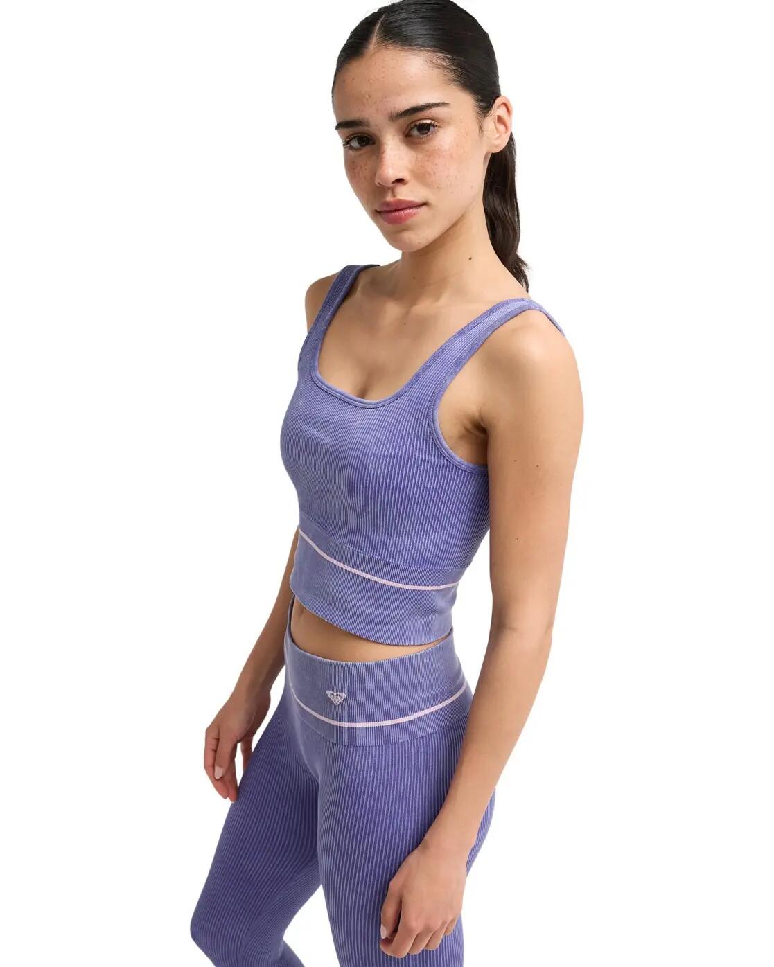 Brassière de sport à maintien léger CHILLOUT SEAMLESS Violet Femme 3/4