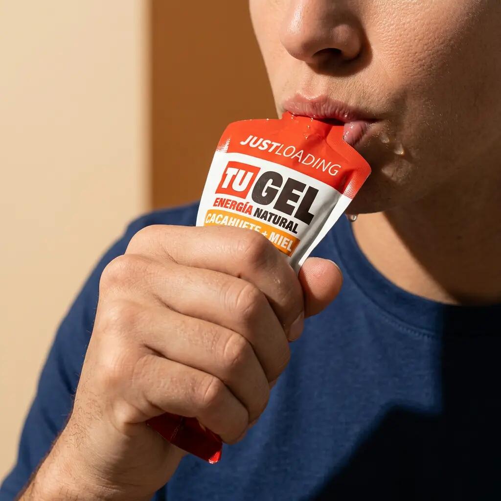 JUSTLOADING Gel energético de miel y cacahuete, 1 unds 3/3