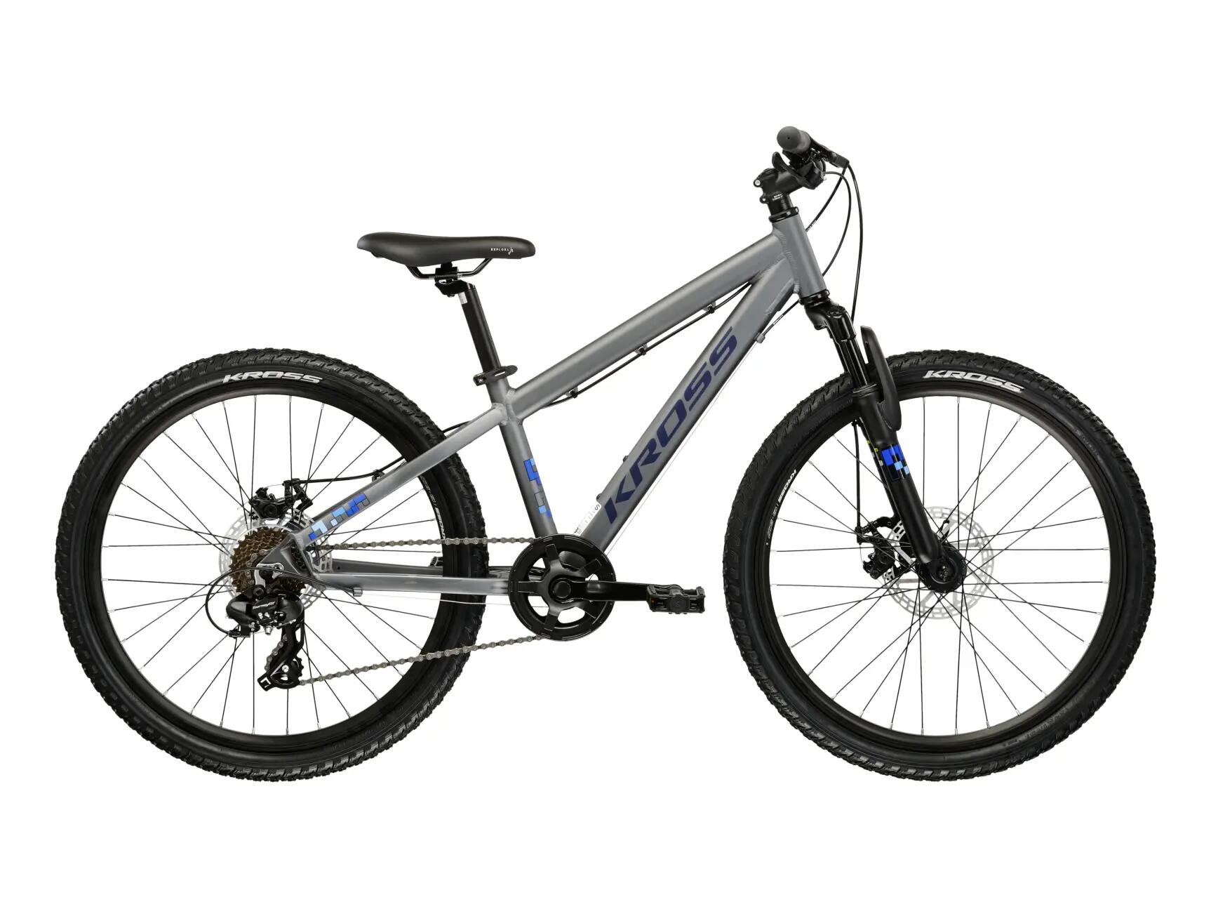 Bicicleta Copii Kross Dust JR 1.0 DSC 24 inch gri Shimano Tourney