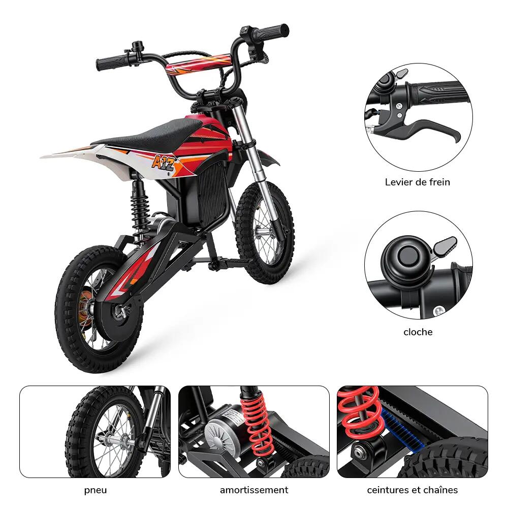 iScooter A12 Moto da fuoristrada per bambini, con doppio ammortizzatore 2/7