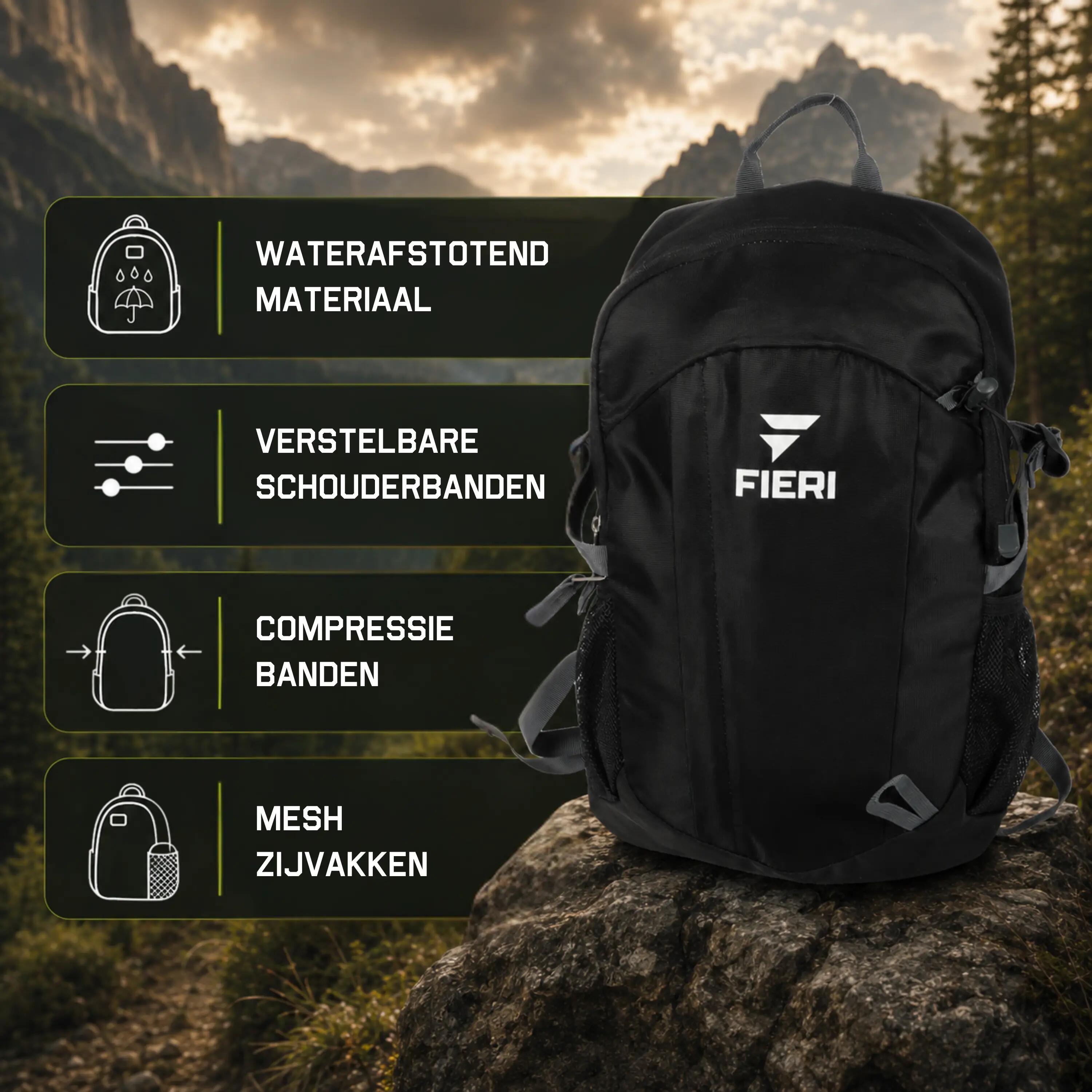 EXP Lite 17 wandelrugzak - 17 liter - waterafstotend - zwart 3/6
