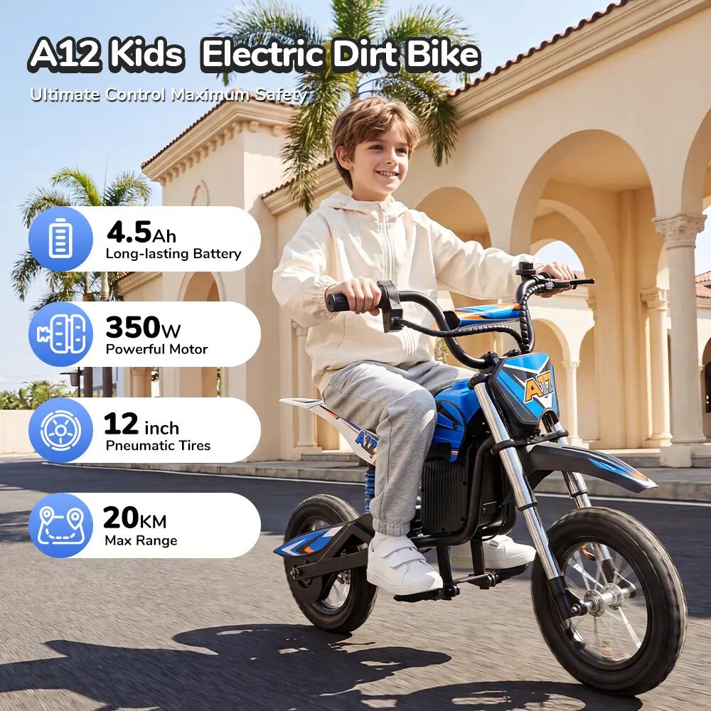 iScooter A12 Offroadmotor voor kinderen, met dubbele schokdemping 5/7