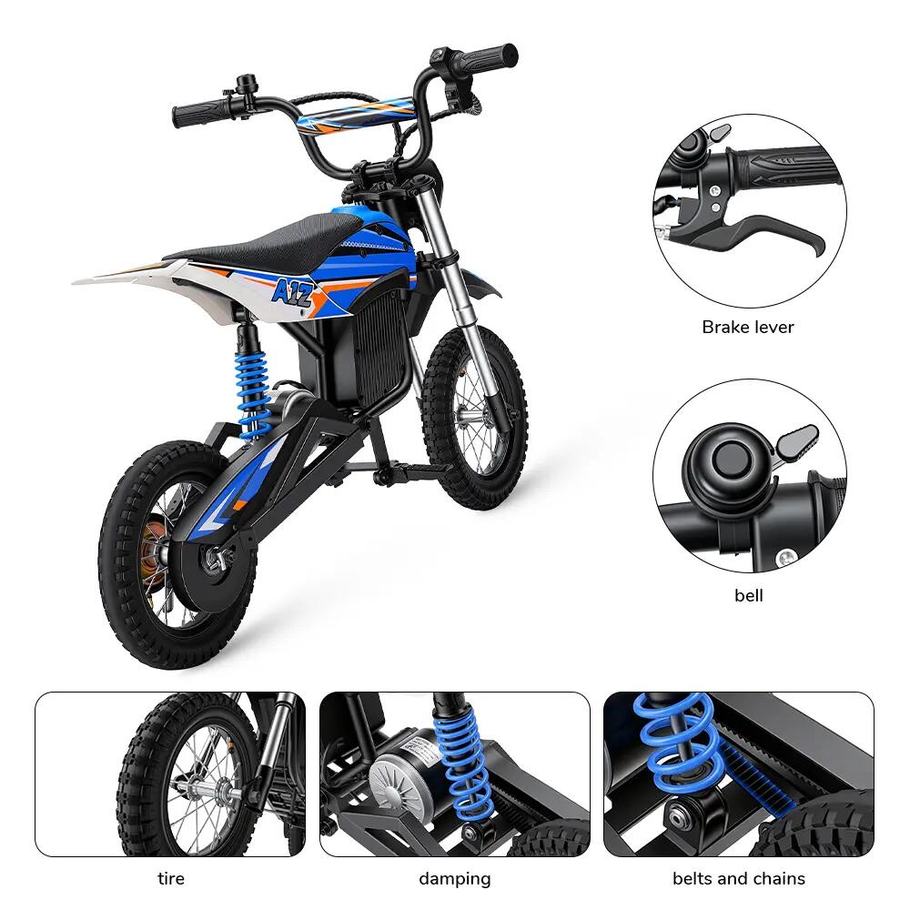 iScooter A12 Offroadmotor voor kinderen, met dubbele schokdemping 2/7