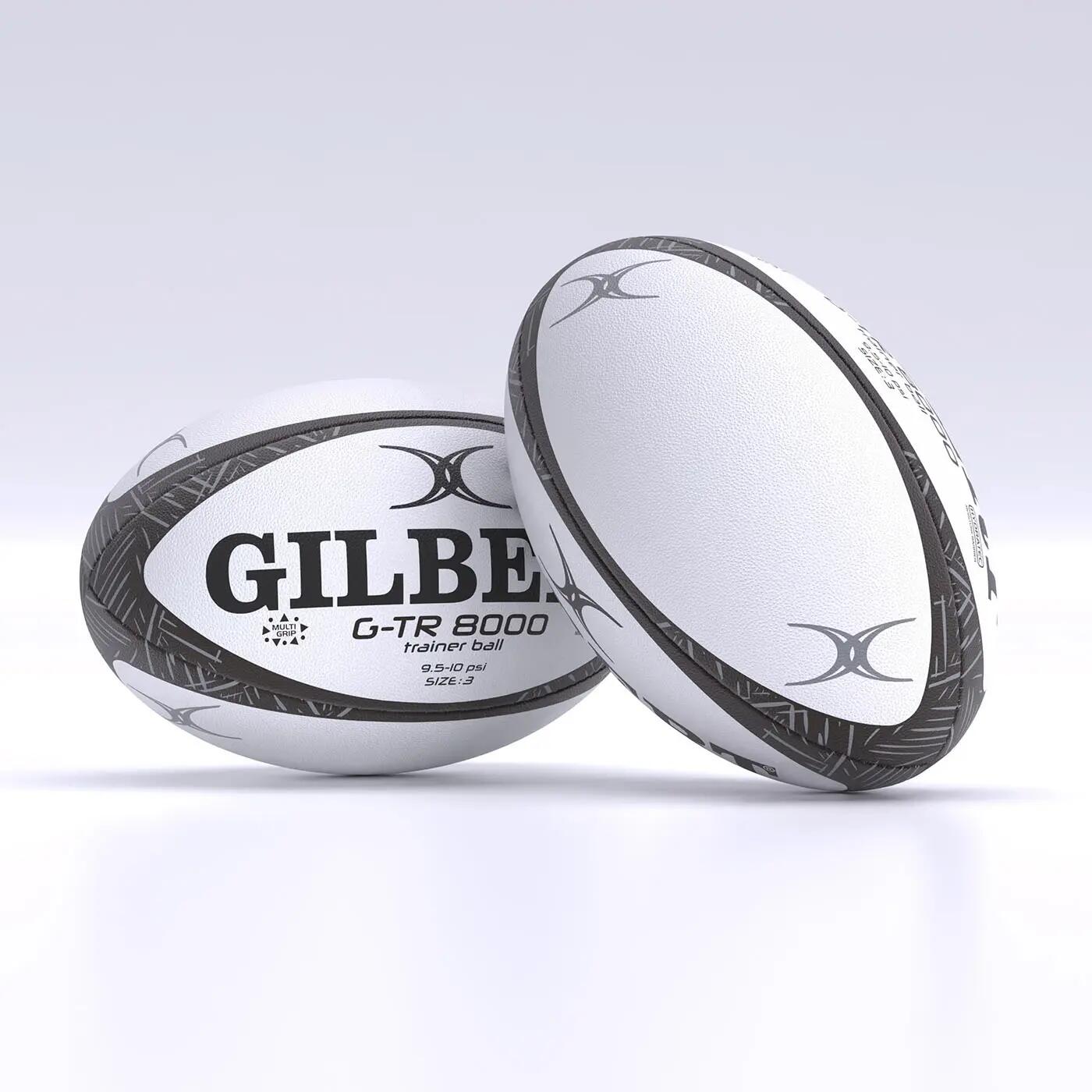 Pallone da rugby Gilbert G-TR8000 Nero Taglia 3 2/3