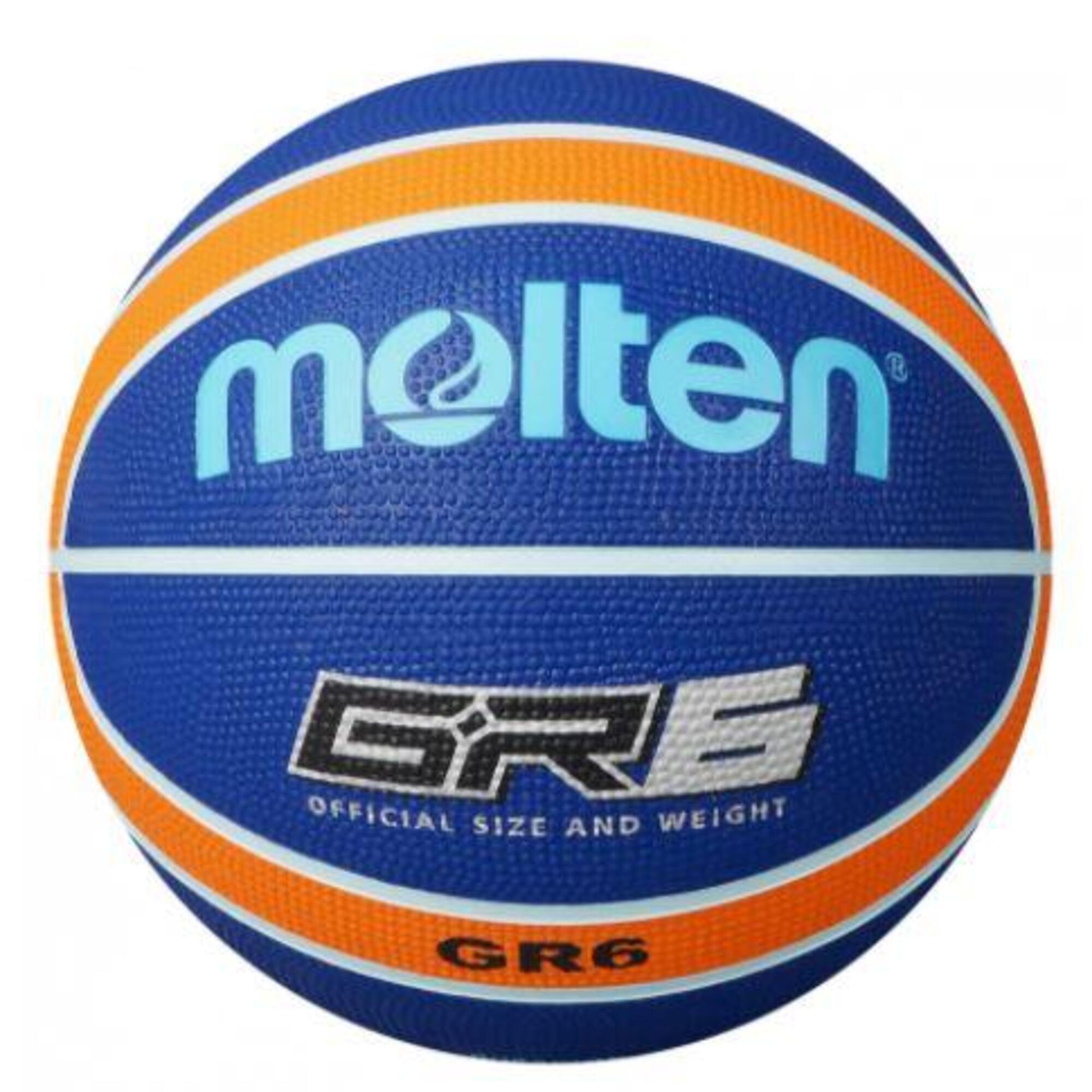 Molten BGR Rubber Basketball - Colour Orange/Blue - Size 6 1/2