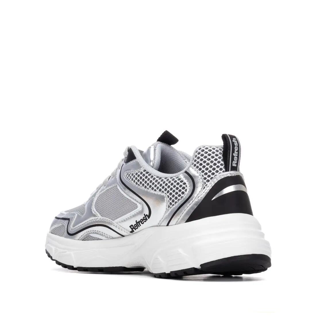 Zapatilla De Mujer Refresh 176213 Plata 3/4