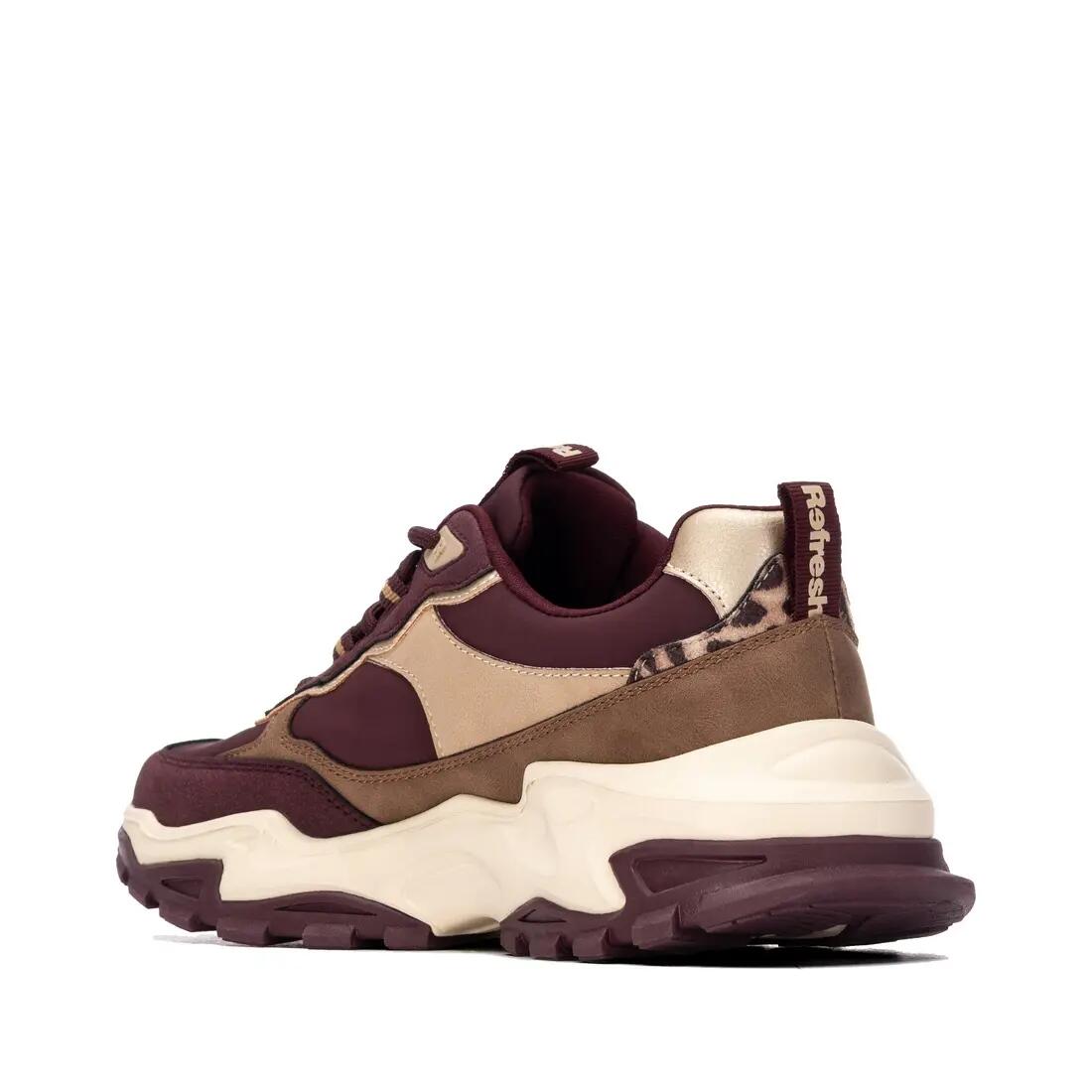 Zapatilla De Mujer Refresh 173104 Burdeos 3/4