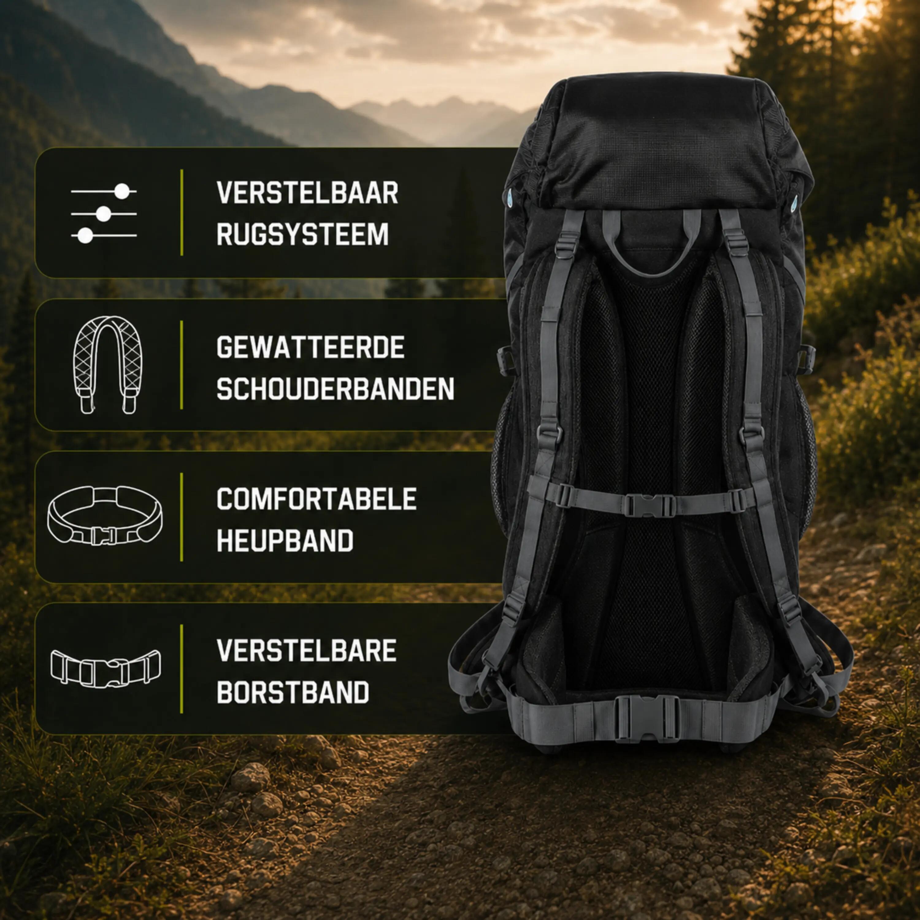 TRK Venture 65 sac à dos de trekking - 65 litres - déperlant - avec housse de pl 7/7