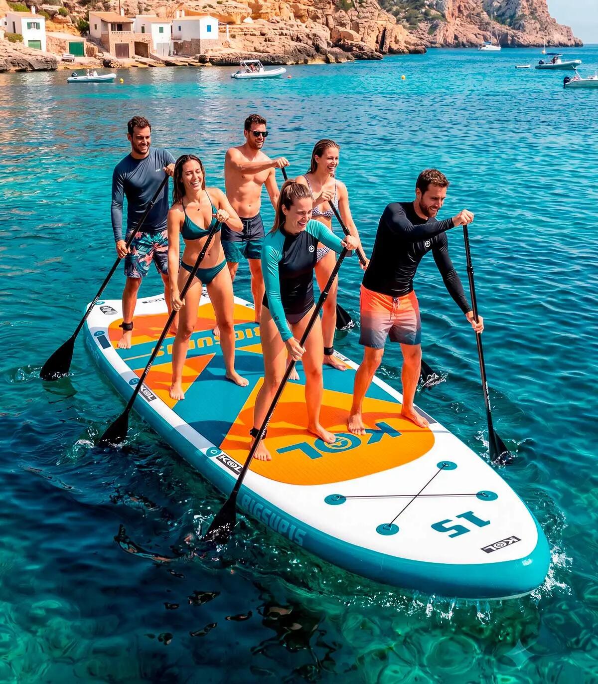 Paddle Gonflable Géant XXL 15 pieds KOL Outdoor - SUP Famille 4 à 8 personnes 3/7