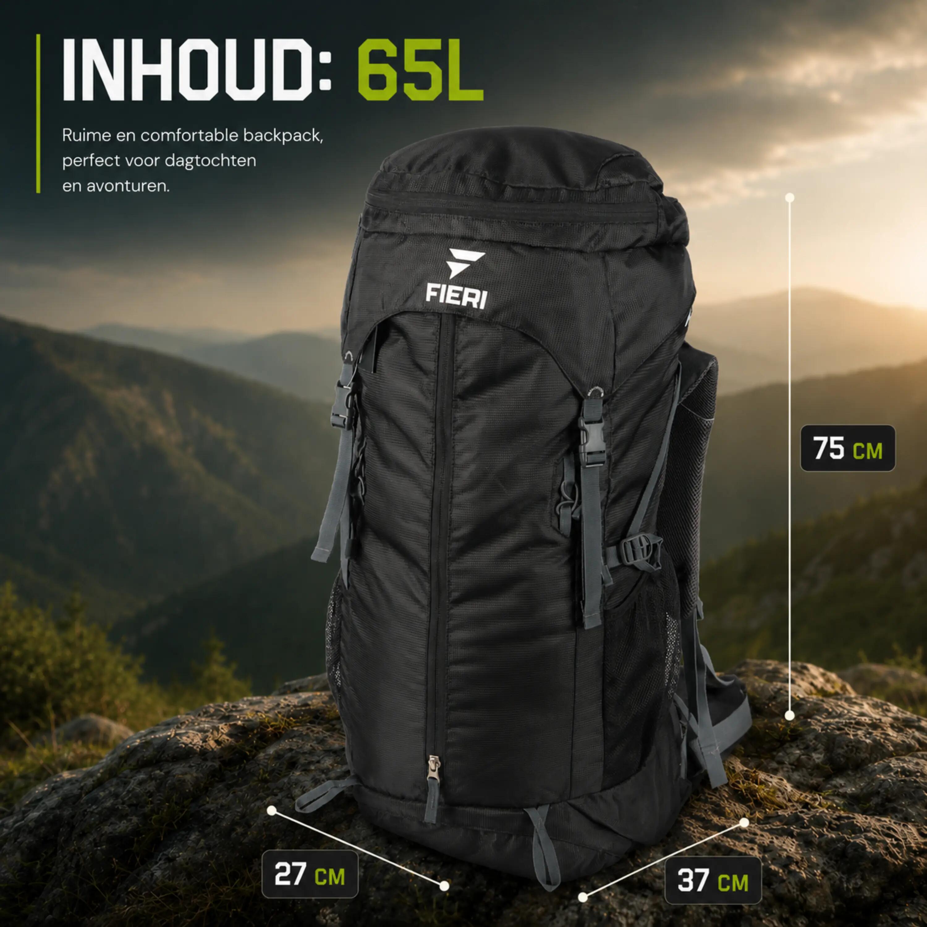 TRK Venture 65 sac à dos de trekking - 65 litres - déperlant - avec housse de pl 4/7