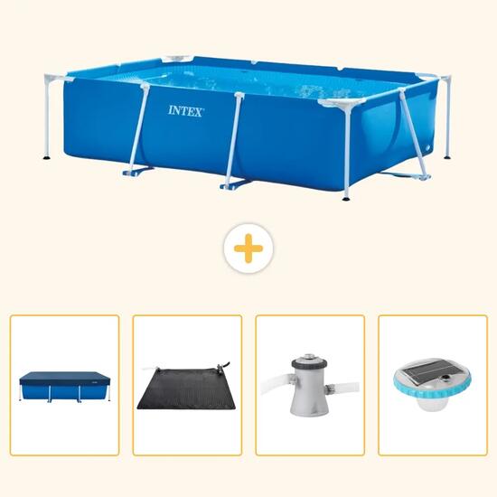 INTEX Piscina con estructura Rectangular - 260x160x65 cm - 5-piezas S154