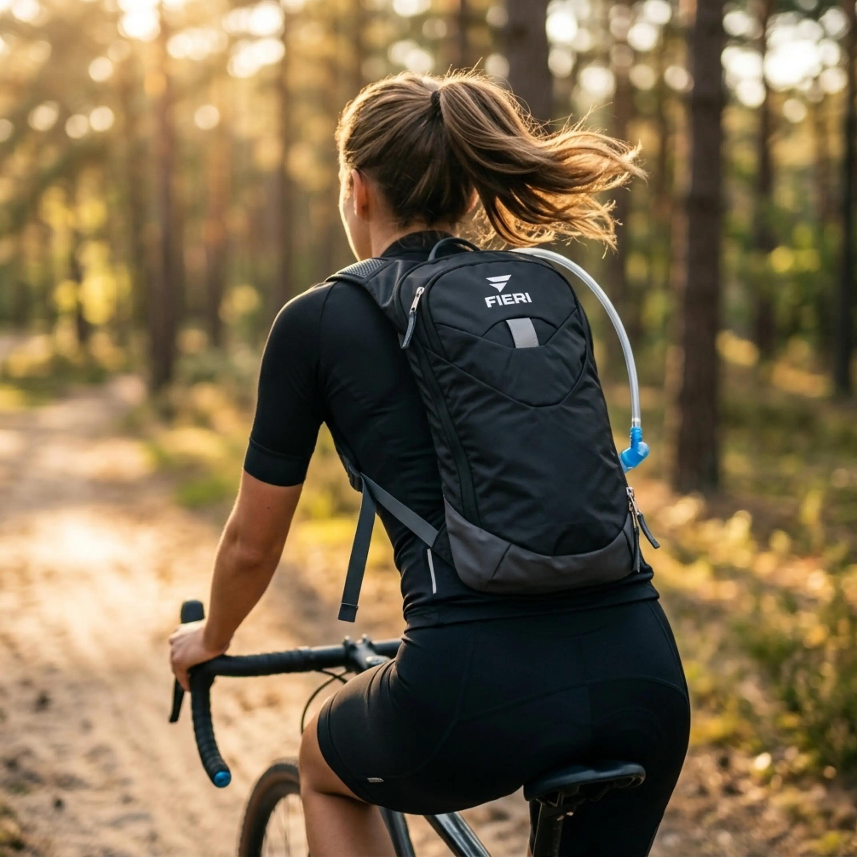 Bike Hydration Vest 8L met Drinksysteem Zwart 2/7