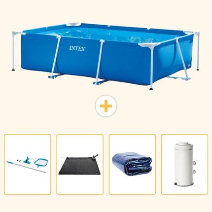 INTEX Piscina con estructura Rectangular - 300x200x75 cm - 5-piezas S61