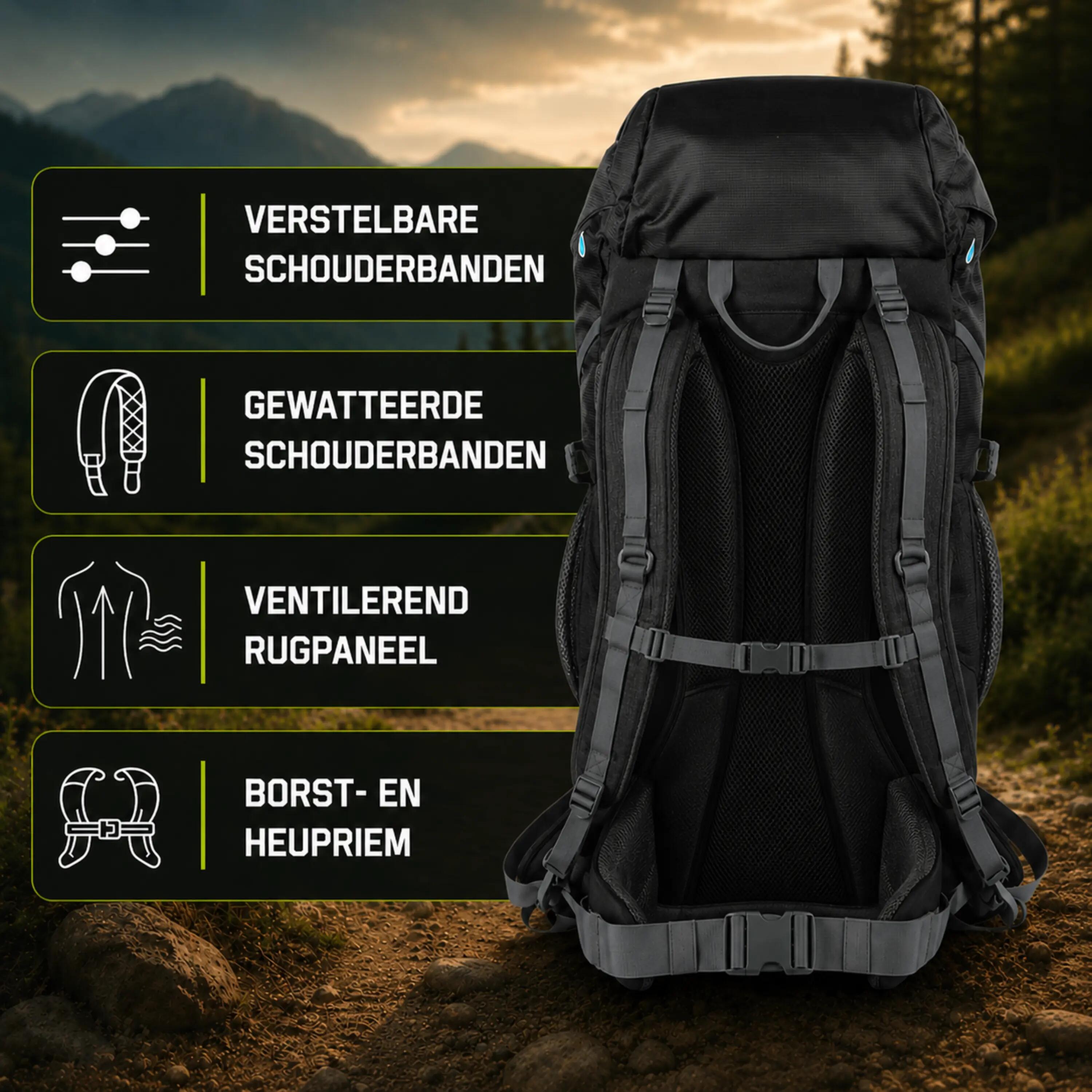 TRK Venture 45 sac à dos de trekking - 45 litres - déperlant - avec housse de pl 7/7