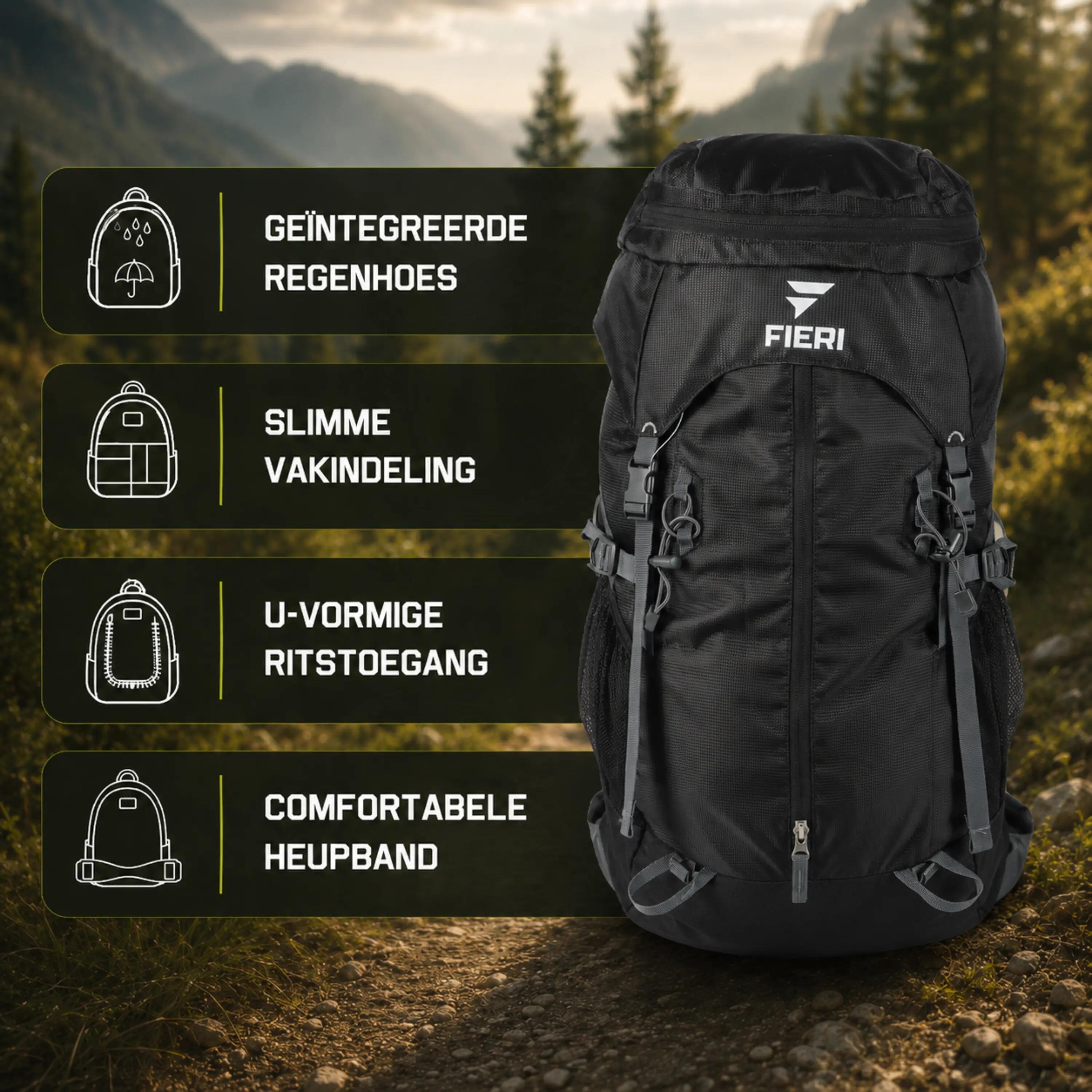 TRK Venture 45 sac à dos de trekking - 45 litres - déperlant - avec housse de pl 5/7