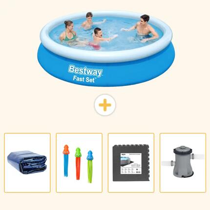 BESTWAY Piscina Bestway Fast Set Redonda - 244x61 cm - 5-piezas S3