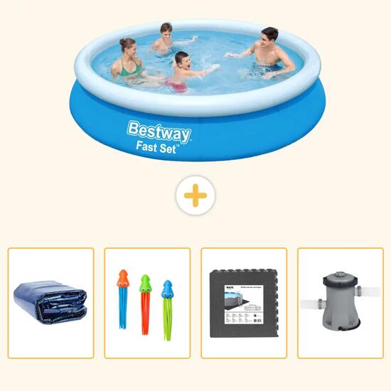 BESTWAY Piscina Bestway Fast Set Redonda - 244x61 cm - 5-piezas S3