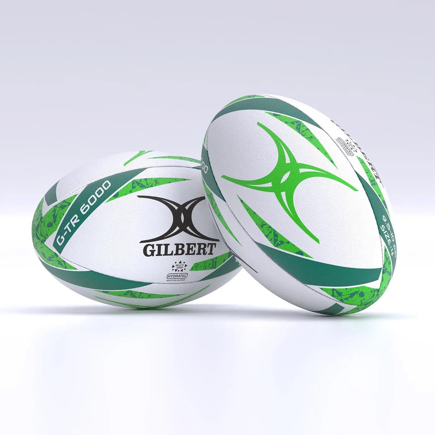 Ballon d'entrainement de rugby Gilbert G-TR6000 Vert Taille 4 2/3
