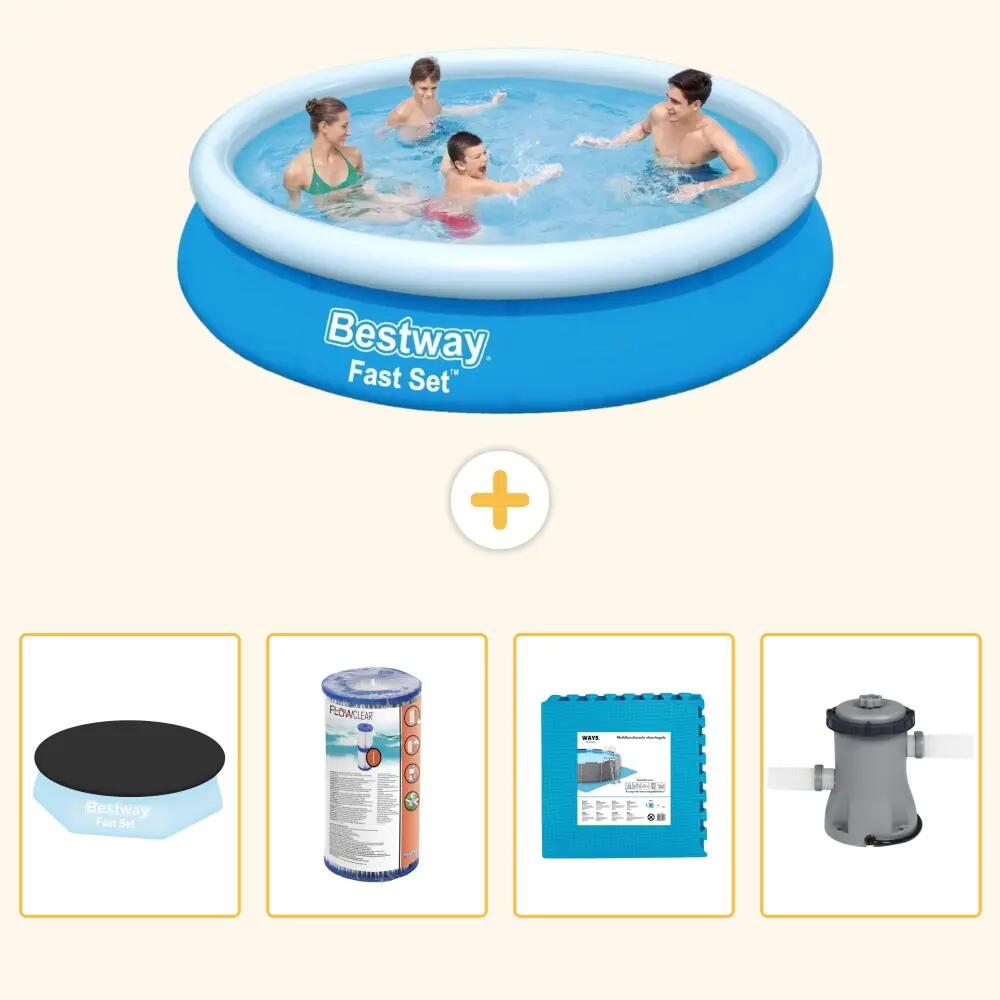 BESTWAY Piscina Bestway Fast Set Redonda - 244x61 cm - 5-piezas S146 1/7