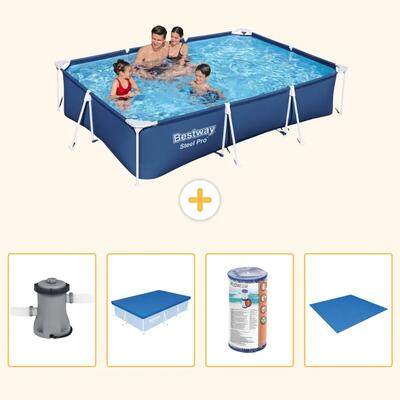 Bestway steel pro rechthoekig - 300x201x66 cm - 5-delig s341