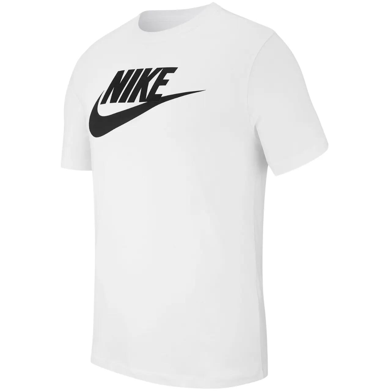 T-shirt - sportswear - homme - coton, logo - blanc/noir 2/7