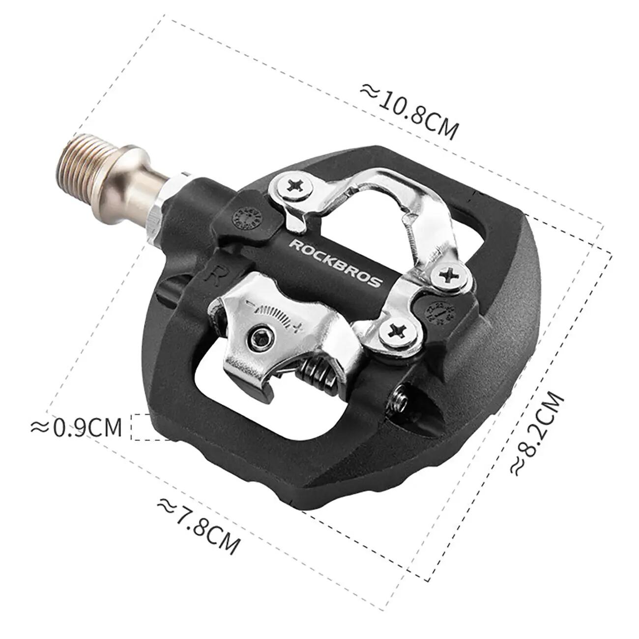 Pedały rowerowe nylonowe half-lock dwustronne 6/7