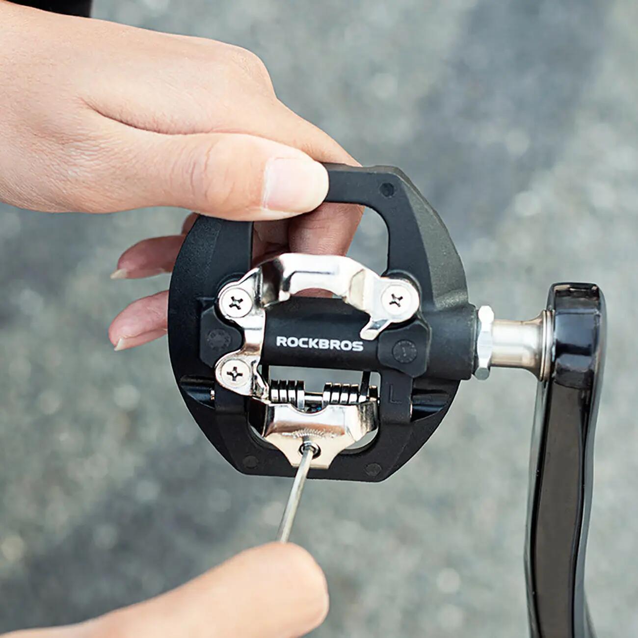 Pedały rowerowe nylonowe half-lock dwustronne 5/7