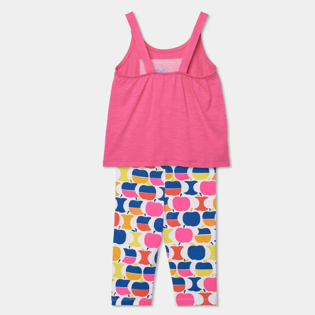 Conjunto de camiseta y leggings para niña con estampado de manzanas 2/7