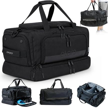 Sac de sport avec compartiment chaussures & compartiment humide | 50L - Noir