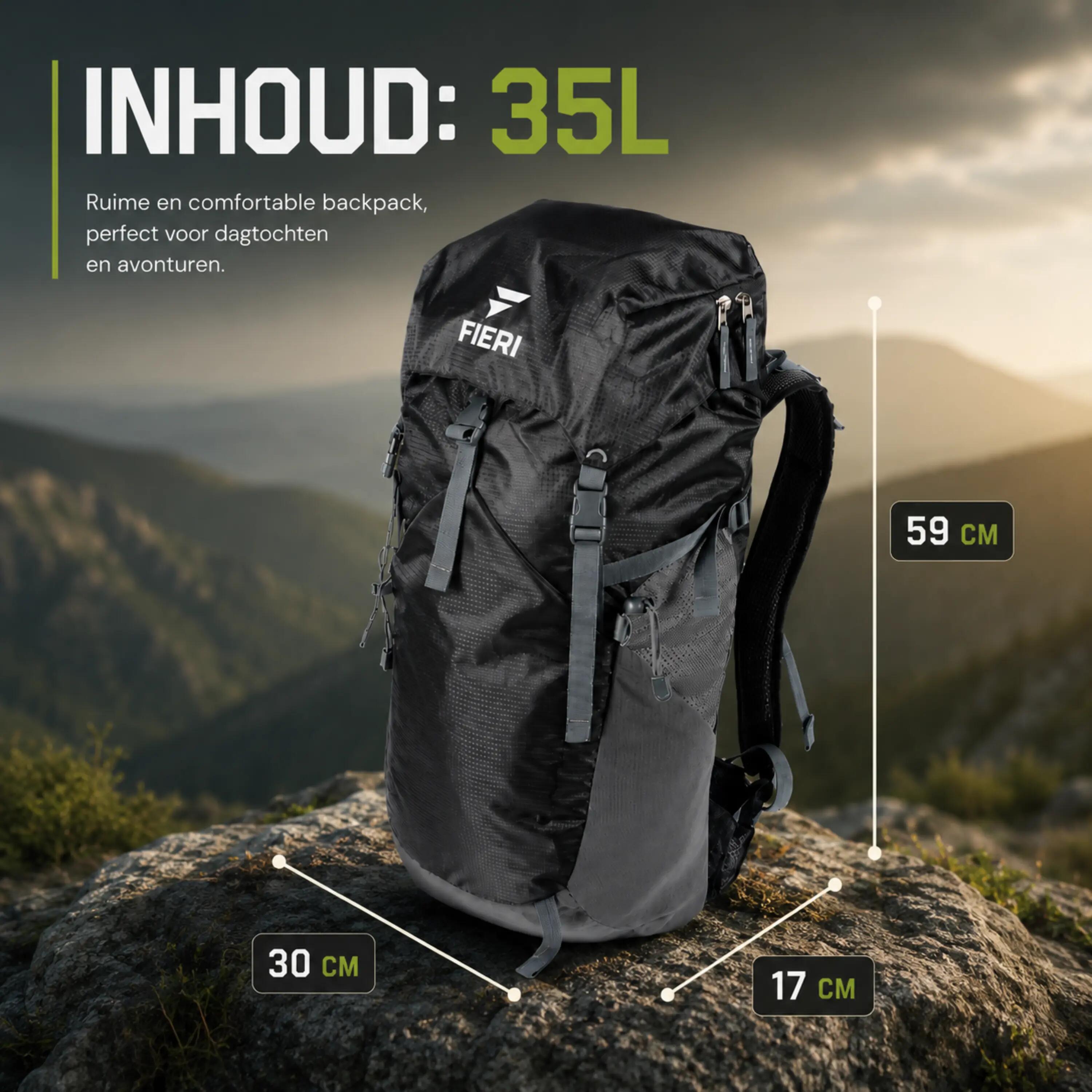 Fieri HKE Globe 35 hiking rugzak 35L waterafstotend 3/7