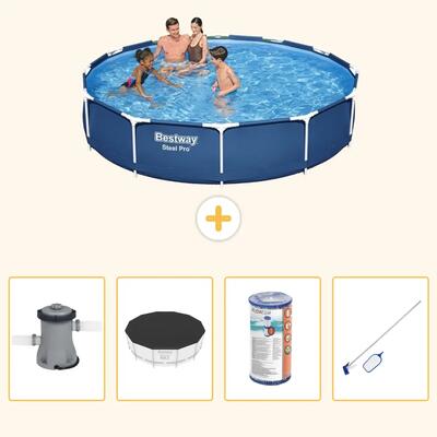 Bestway steel pro rond - 366x76 cm - 5-delig s304