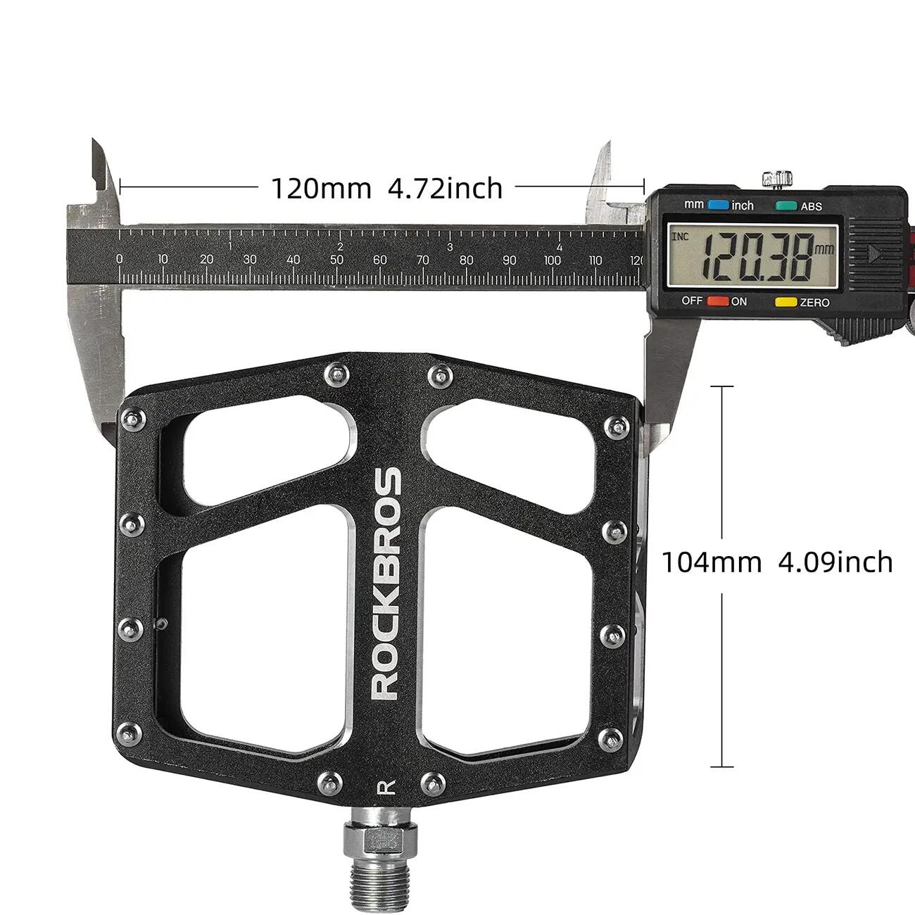 Pedały rowerowe rockbros k399-bk platformowe szerokie - czarne 3/6