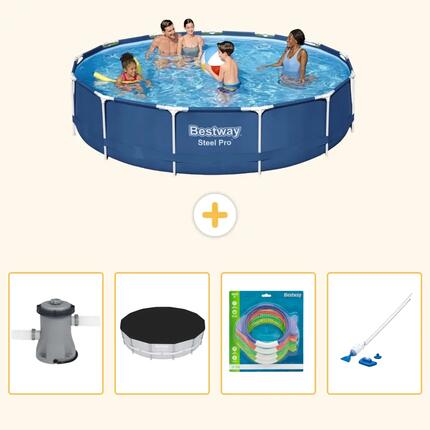 BESTWAY Piscina Bestway Steel Pro Redonda - 396x84 cm - 5-piezas S269