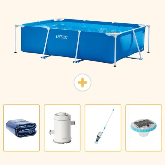 INTEX Piscina con estructura Rectangular - 260x160x65 cm - 5-piezas S30