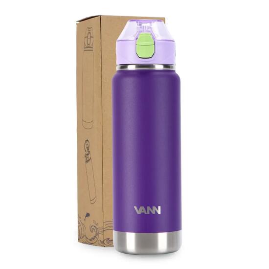 Drinkfles - Activate Bottle 750 ML - RVS met klik-rietjesdop - Wild Berry