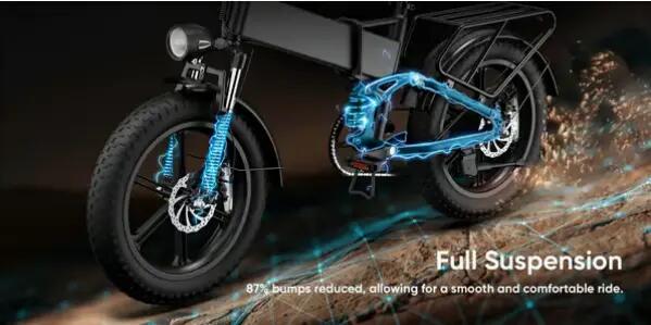 URLIFE T5 összecsukható elektromos kerékpár, nagy nyomatékú motorral 7/13