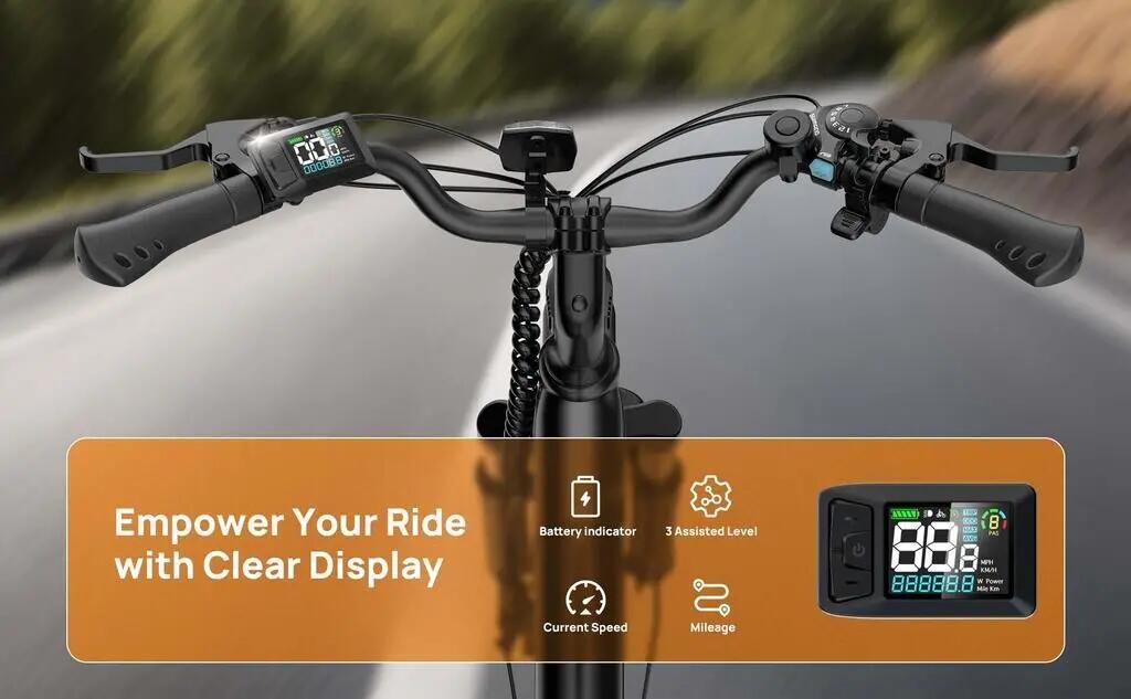 URLIFE E26-48V városi elektromos kerékpár, 750 W csúcsteljesítményű motorral 6/14