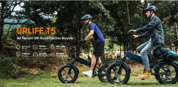URLIFE T5 összecsukható elektromos kerékpár, nagy nyomatékú motorral 13/13