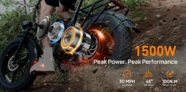 URLIFE T5 összecsukható elektromos kerékpár, nagy nyomatékú motorral 11/13