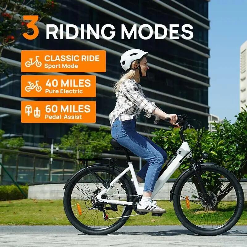 URLIFE E26-48V városi elektromos kerékpár, 750 W csúcsteljesítményű motorral 10/14