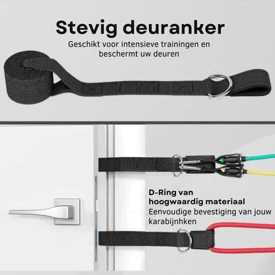 Weerstandsbanden met handvaten - Set van 5 - Resistance bands 7/7