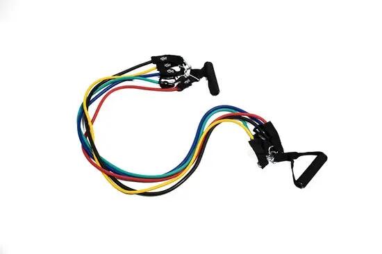 Weerstandsbanden met handvaten - Set van 5 - Resistance bands 4/7