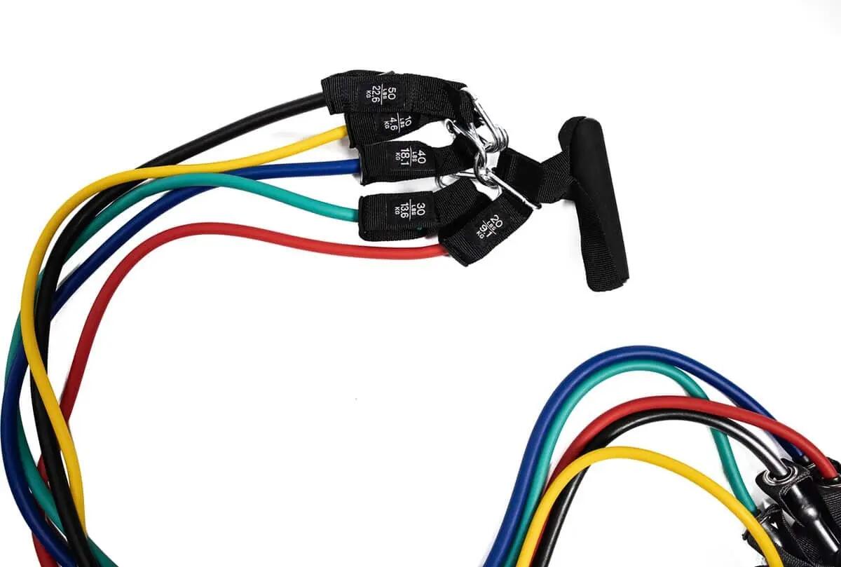 Weerstandsbanden met handvaten - Set van 5 - Resistance bands 3/7