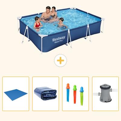 Bestway steel pro rechthoekig - 300x201x66 cm - 5-delig s46