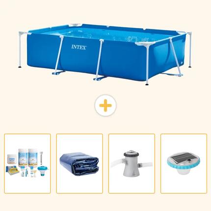 INTEX Piscina con estructura Rectangular - 260x160x65 cm - 5-piezas S160