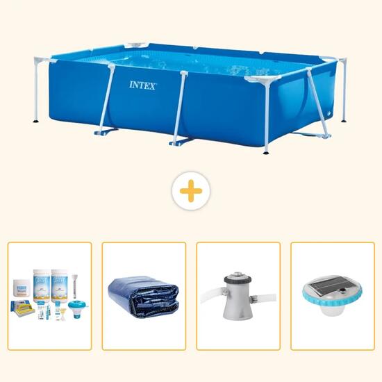 INTEX Piscina con estructura Rectangular - 260x160x65 cm - 5-piezas S160