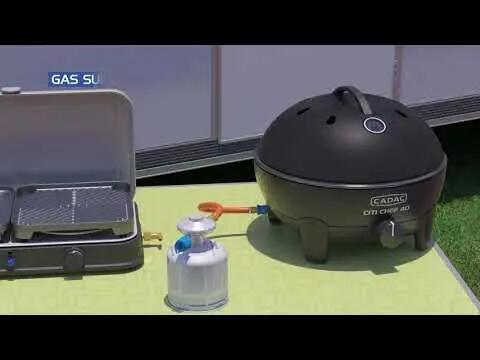 Schnellkupplung (2 Anschlüsse) – Druckregler und Gaskartuschen 2/2
